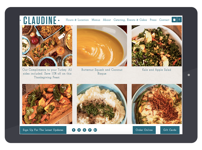claudine sides and pies thanksgiving special
