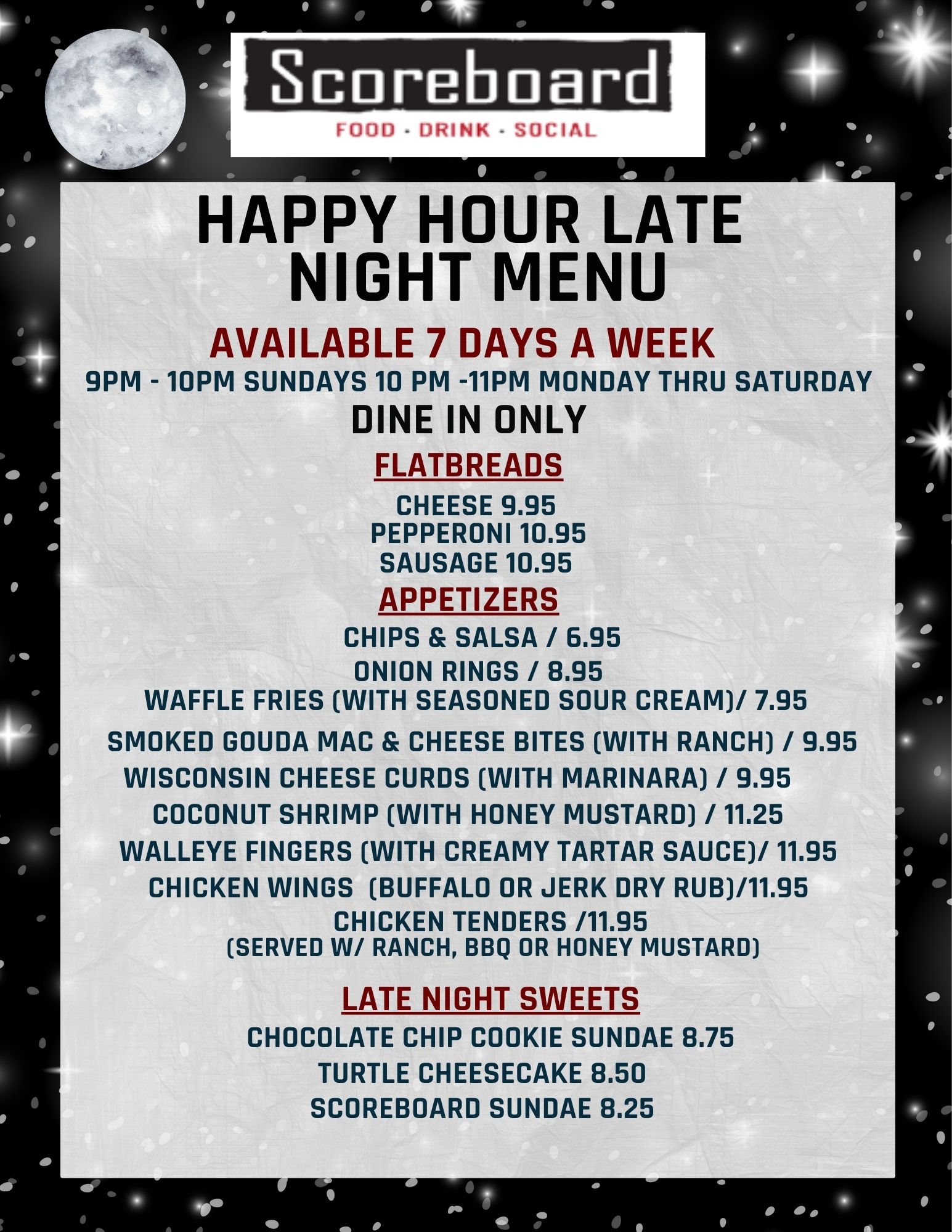 Menus | Scoreboard Bar & Grill in Minnetonka, MN